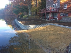 Retaining Wall on water      
